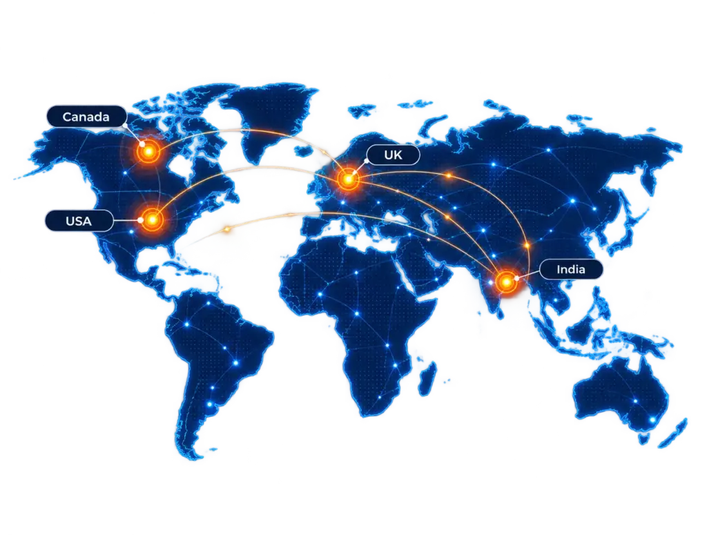 Neon Global Network Map