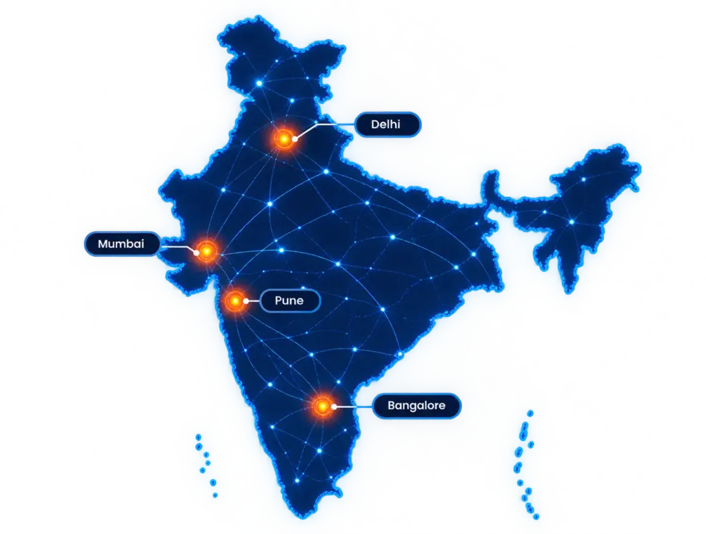 Neon India Network Map